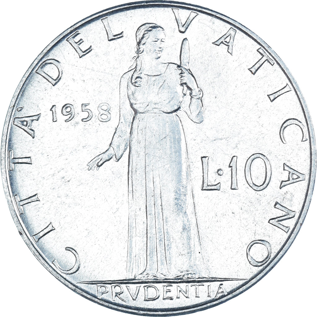 Coin, Vatican, 10 Lire, 1958