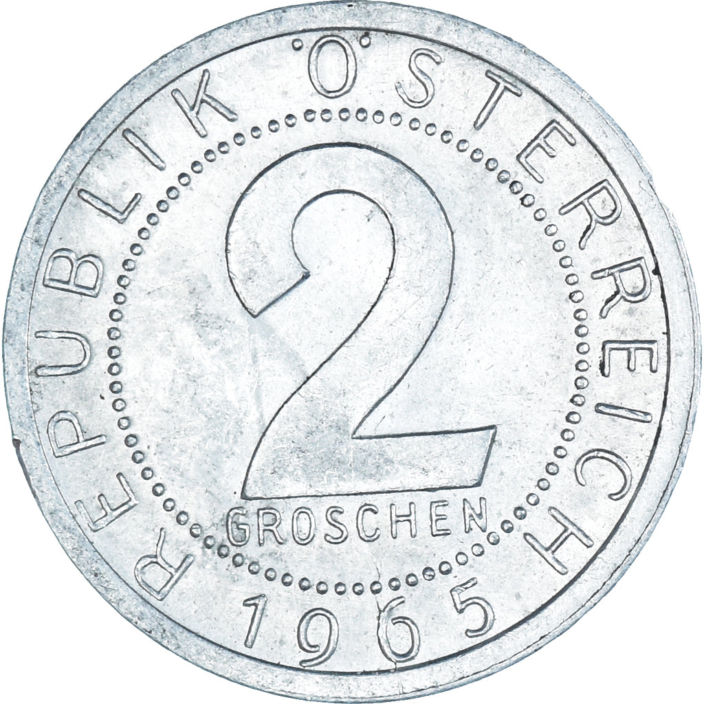 Coin, Austria, 2 Groschen, 1965