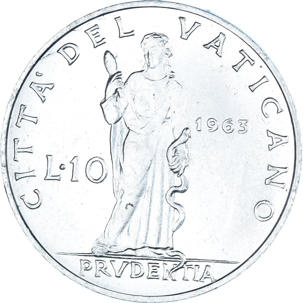 Moeda, Vaticano, 10 Lire, 1963