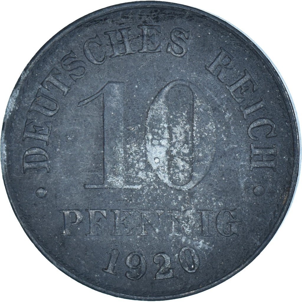 Moneta, NIEMCY, REP. WEIMARSKA, 10 Pfennig, 1920
