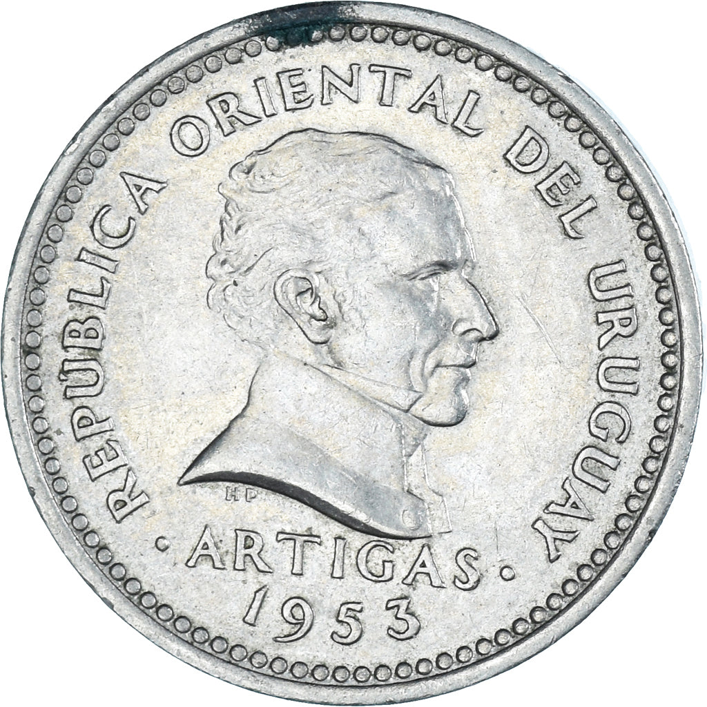 Moneda, Uruguay, 5 Centesimos, 1953