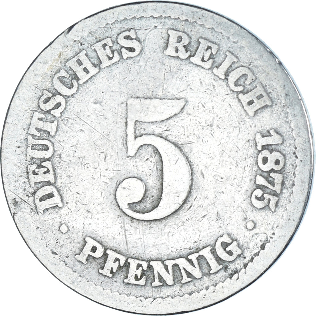 Coin, Germany, 5 Pfennig, 1875