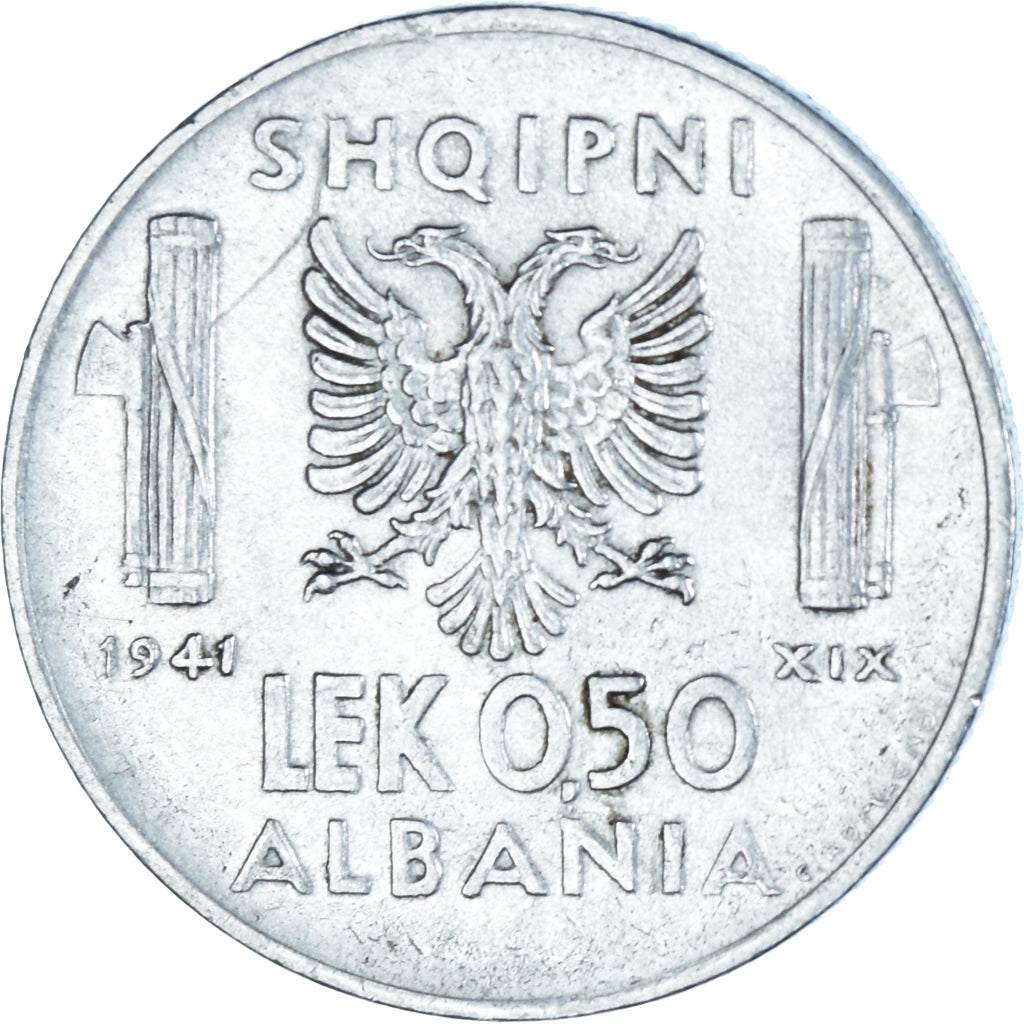 Monnaie, Albanie, 0.50 Lek, 1941