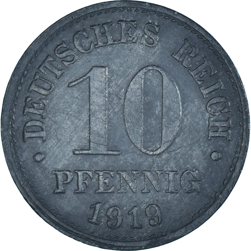 Coin, GERMANY, WEIMAR REPUBLIC, 10 Pfennig, 1919