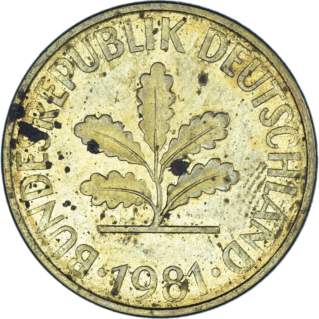 Münze, Deutschland, 10 Pfennig, 1981