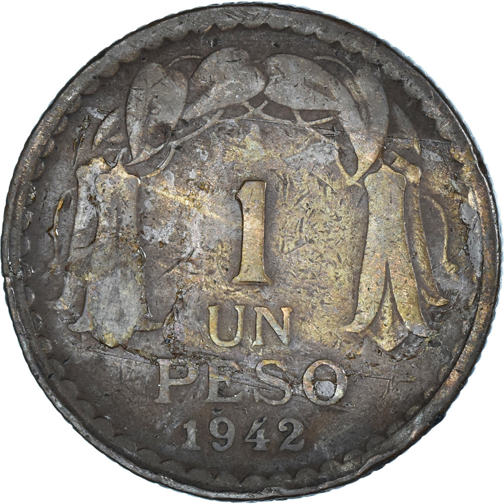 Coin, Chile, Peso, 1942