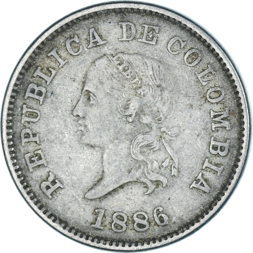 Moneda, Colombia, 5 Centavos, 1886