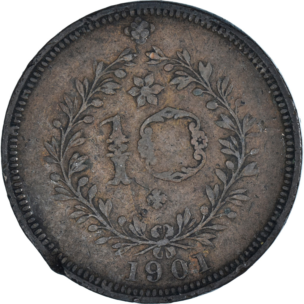 Coin, Portugal, 10 Reis, 1901