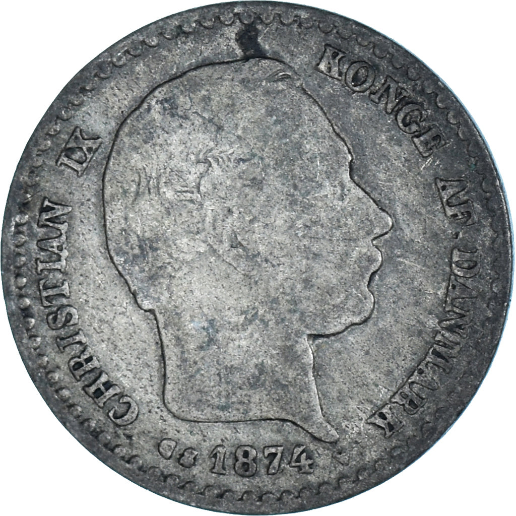 Munten, Denemarken, 10 Öre, 1874