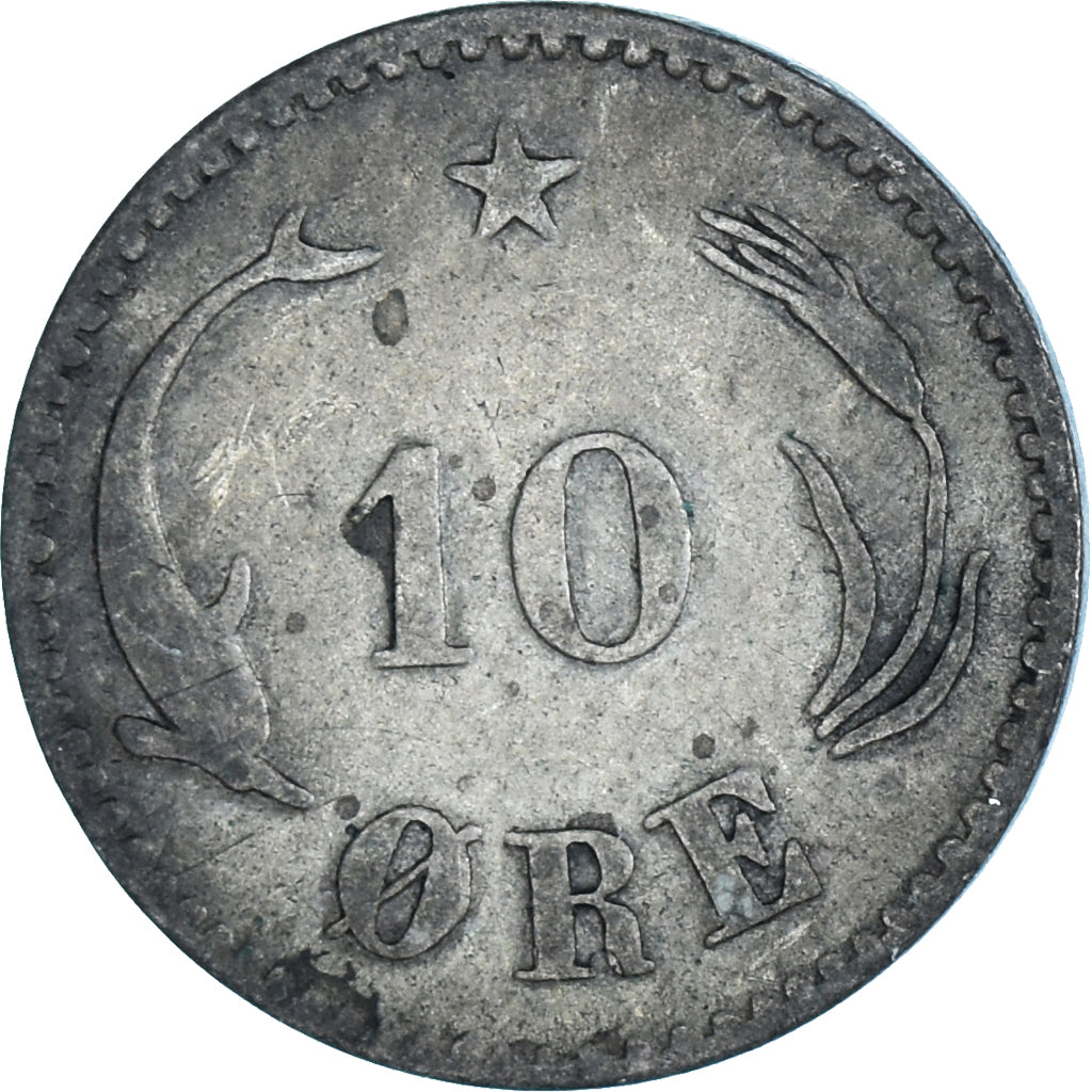 Munten, Denemarken, 10 Öre, 1874