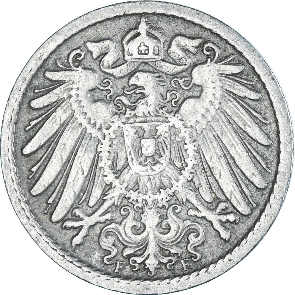 Moneta, NIEMCY - IMPERIUM, 5 Pfennig, 1895