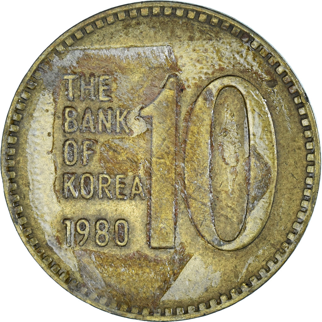 Münze, Korea, 10 Won, 1980