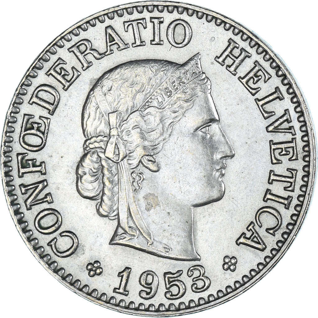 Münze, Schweiz, 10 Rappen, 1953