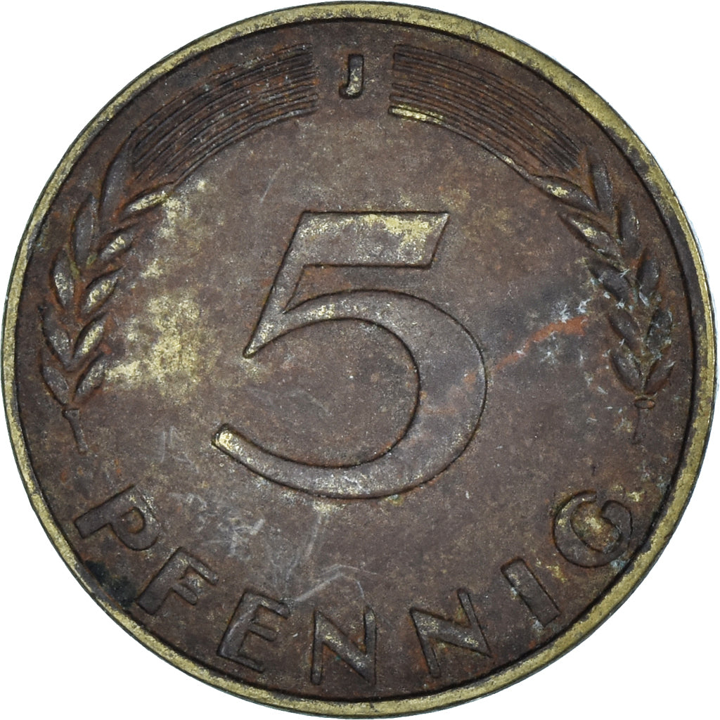Coin, Germany, 5 Pfennig, 1968