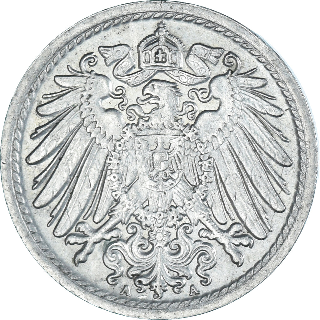 Moneta, GERMANIA - IMPERO, 5 Pfennig, 1914