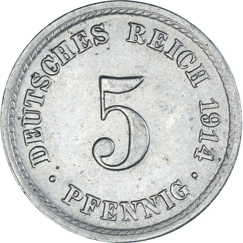 Moneta, GERMANIA - IMPERO, 5 Pfennig, 1914