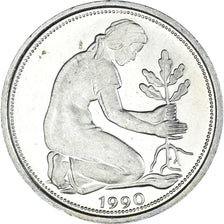 Moneda, Alemania, 50 Pfennig, 1990