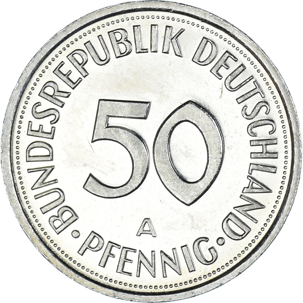 Moneda, Alemania, 50 Pfennig, 1990