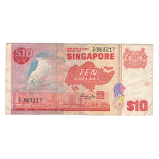 Banknote, Singapore, 10 Dollars, Undated (1976), KM:11b, VF(30-35)