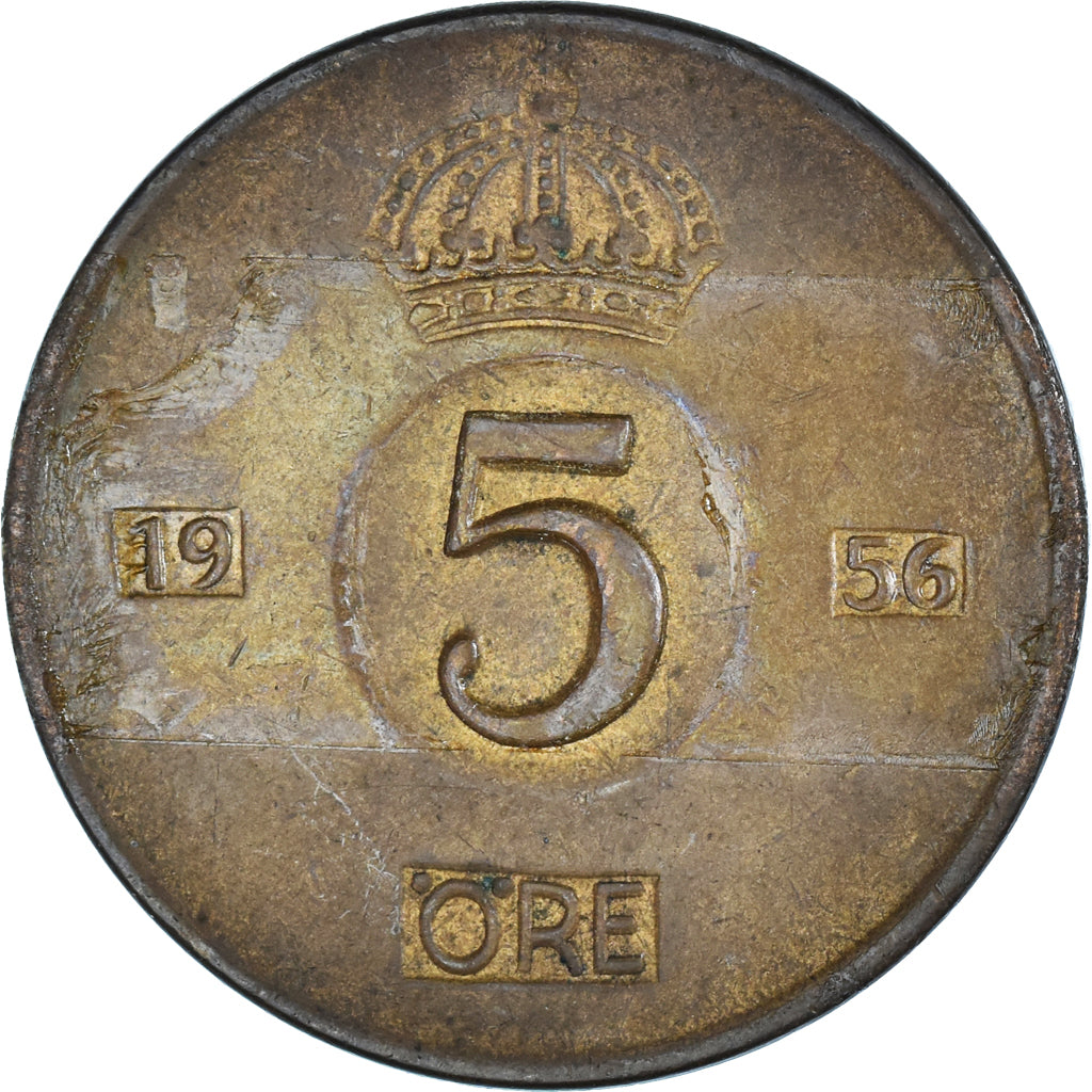 Moneta, Szwecja, 5 Öre, 1956