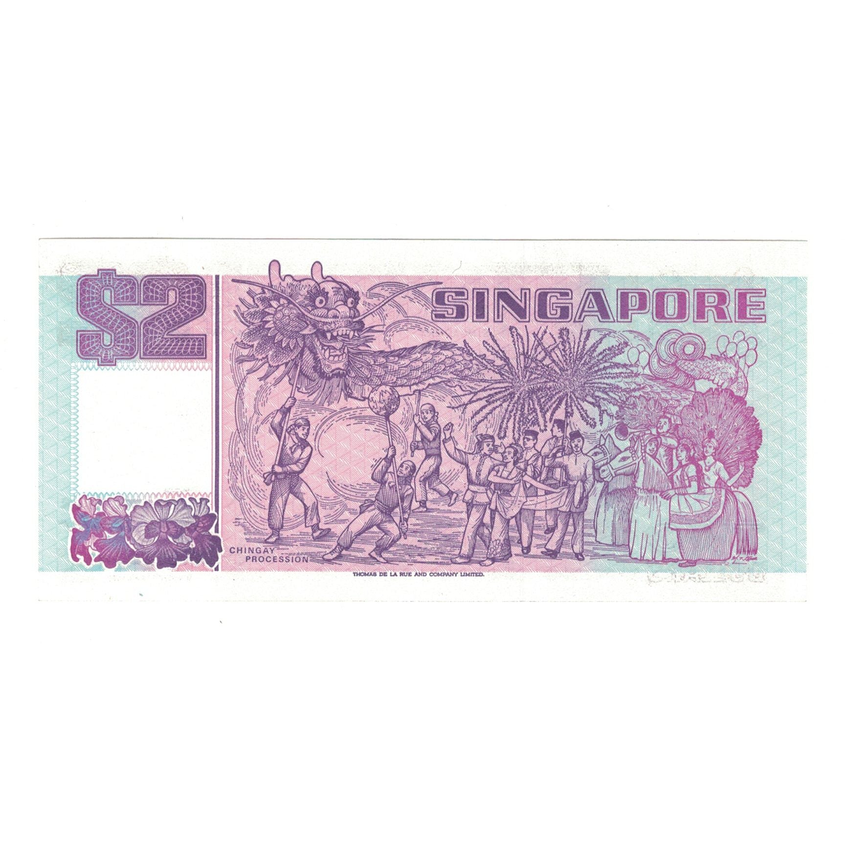 Banknote, Singapore, 2 Dollars, Undated (1992), KM:28, UNC(65-70)