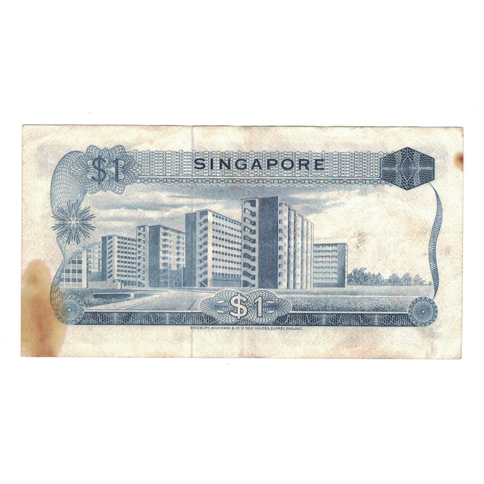 Banknot, Singapur, 1 Dollar, KM:1a, VF(20-25)