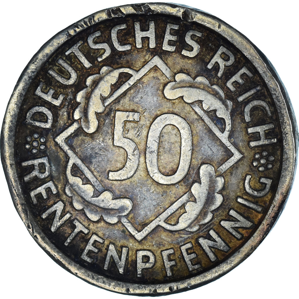 Münze, Deutschland, 50 Rentenpfennig, 1924