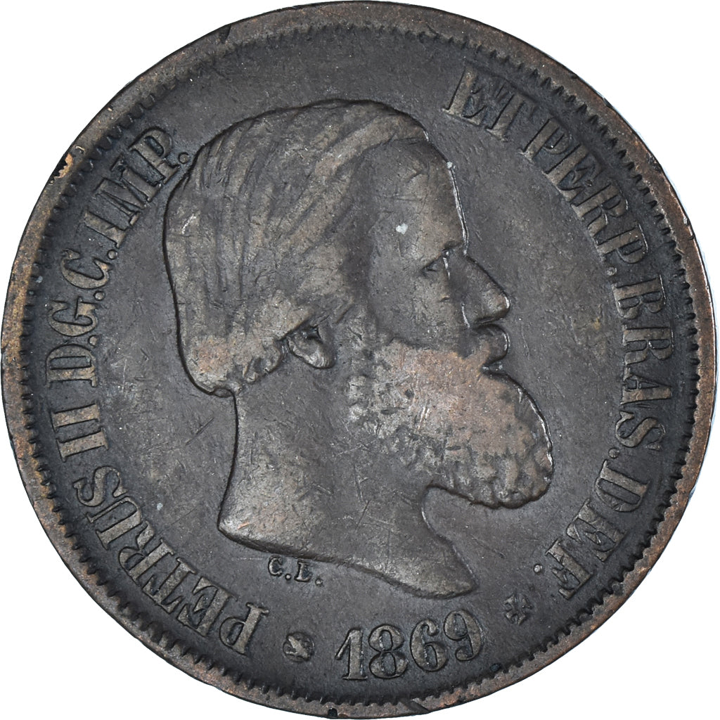 Moneta, Brasile, 20 Reis, 1869