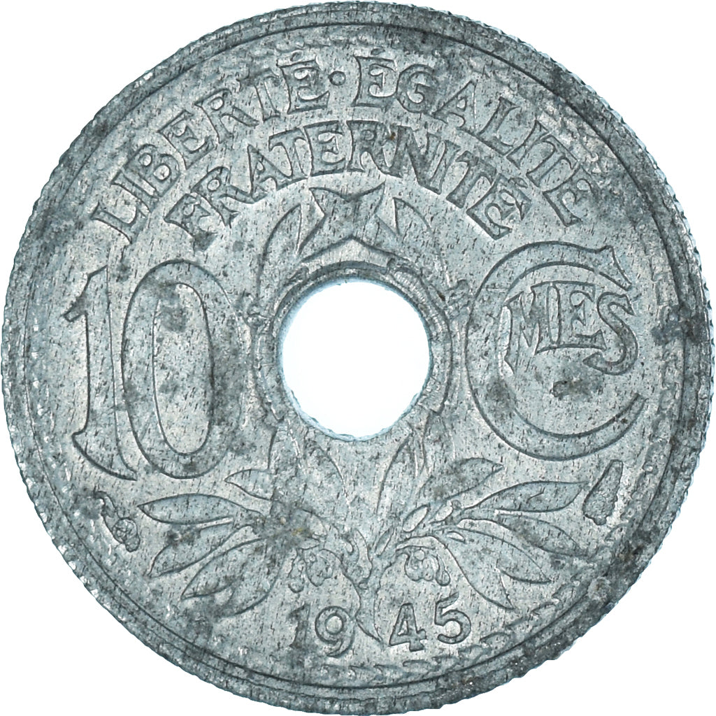 Moneta, Francia, 10 Centimes, 1945