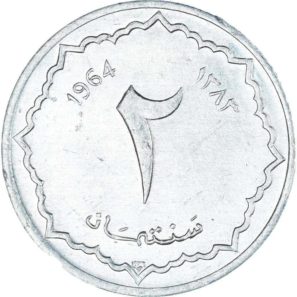 Münze, Algeria, 2 Centimes, 1964