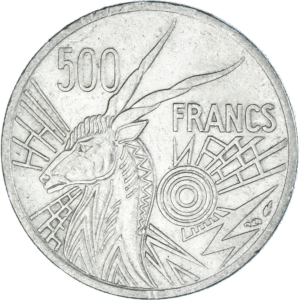 Coin, Central African States, 500 Francs, 1976