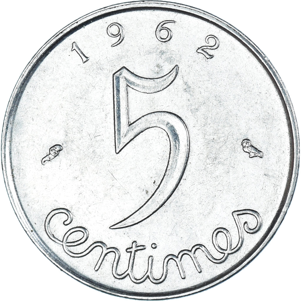 Münze, Frankreich, 5 Centimes, 1962