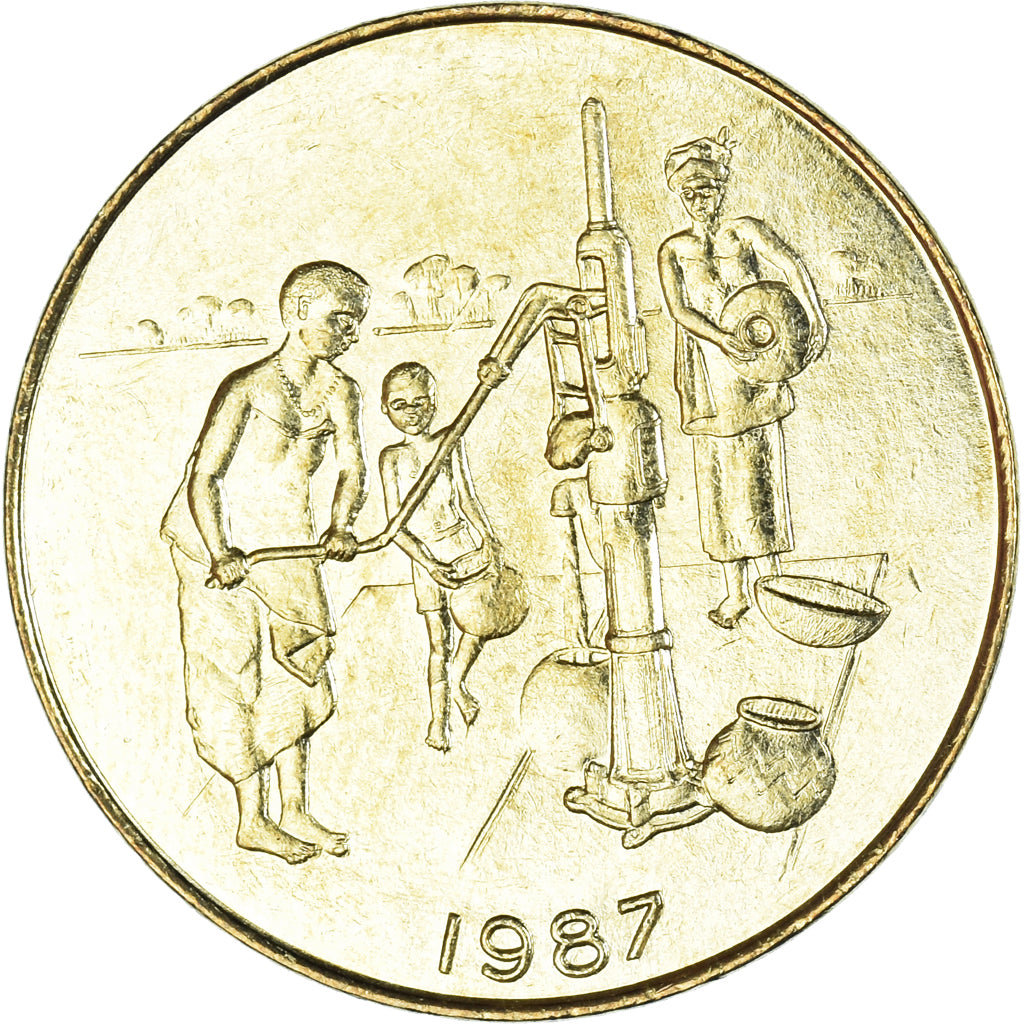 Münze, West African States, 10 Francs, 1987