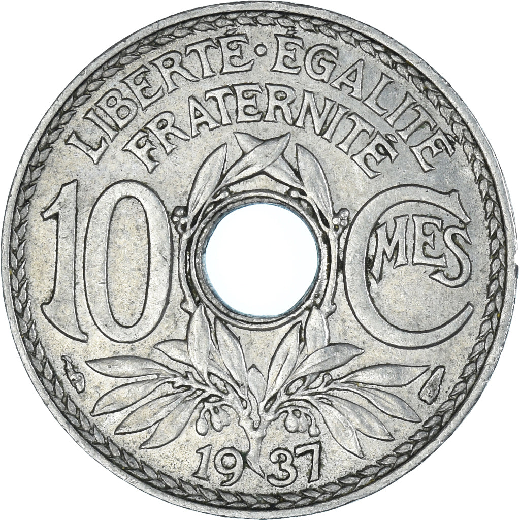 Moneta, Francia, 10 Centimes, 1937
