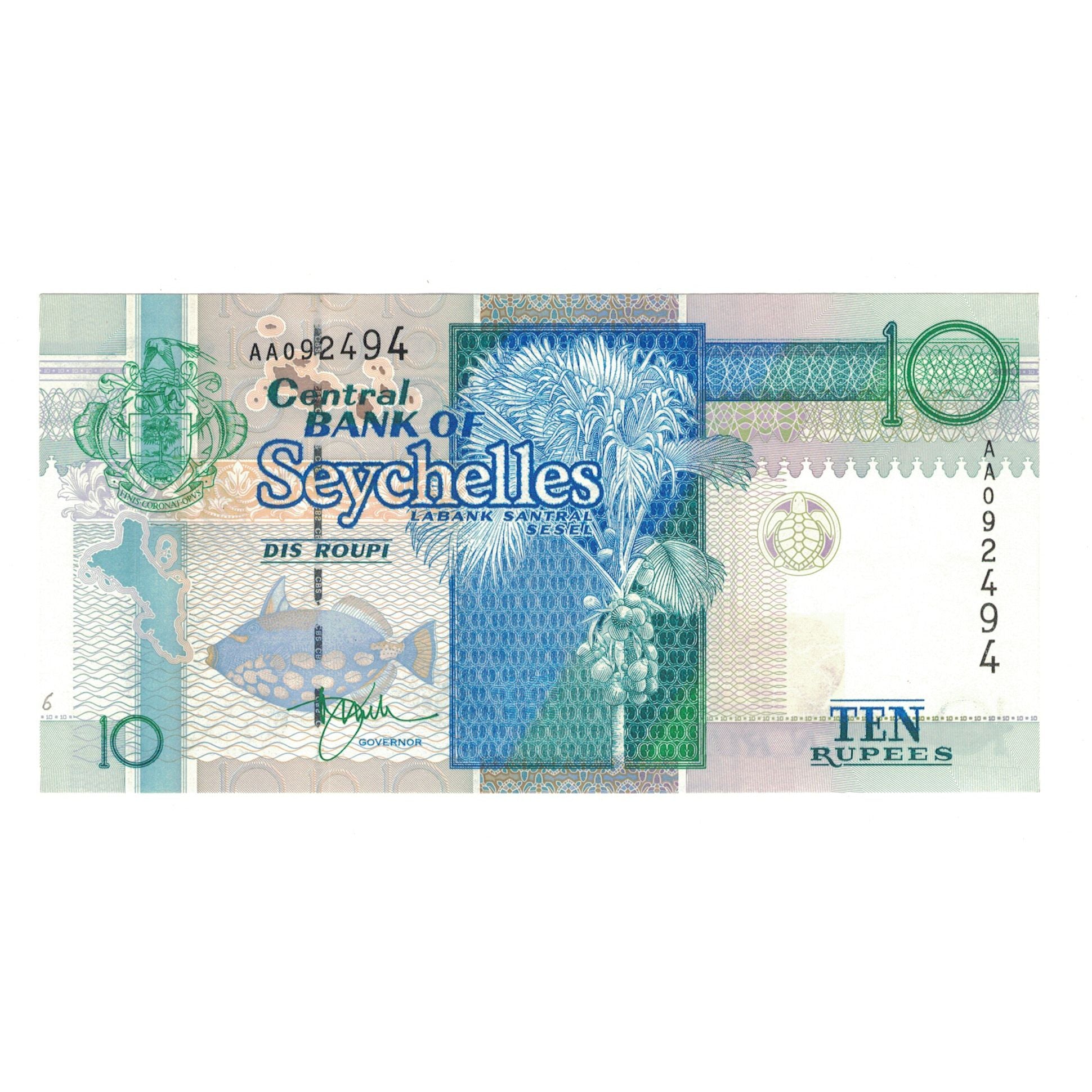 Banconote, Seychelles, 10 Rupees, KM:36a, FDS