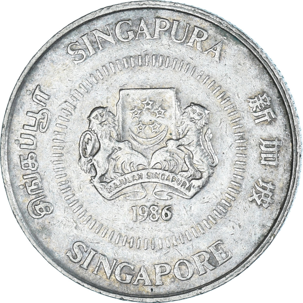 Münze, Singapur, 10 Cents, 1986