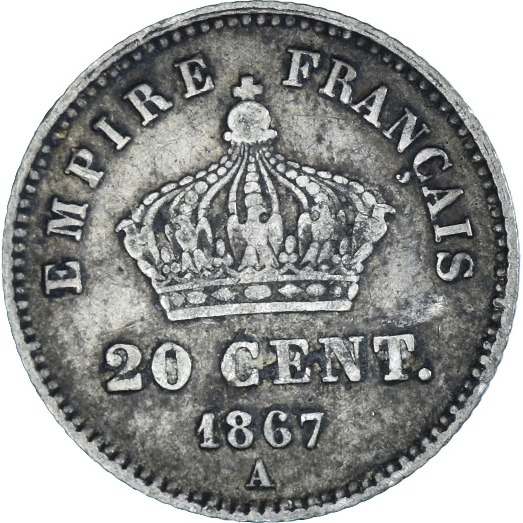Moneta, Francia, 20 Centimes, 1867