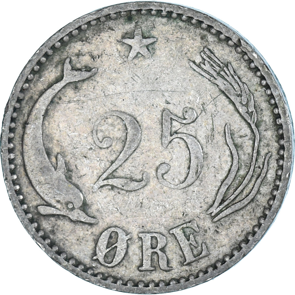 Moneta, Danimarca, 25 Öre, 1905