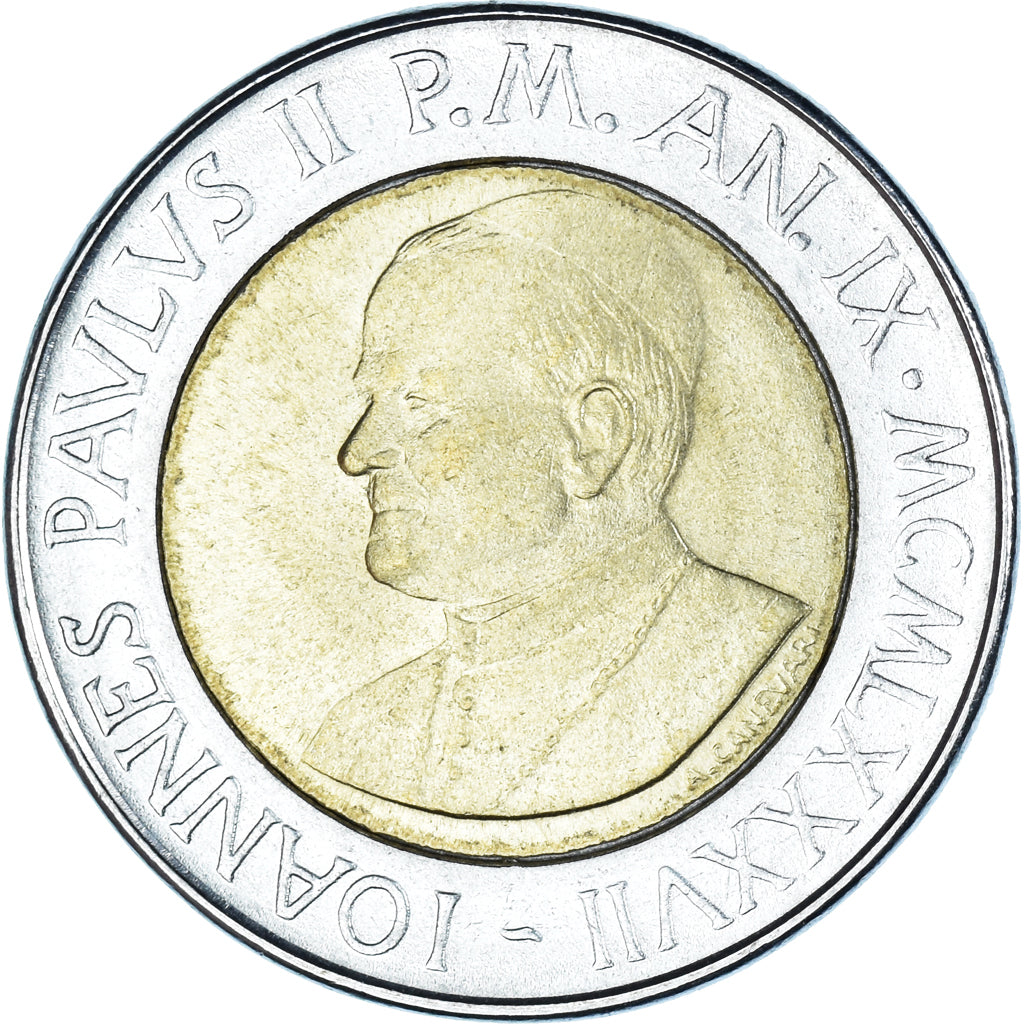 Moeda, Vaticano, 500 Lire, 1987