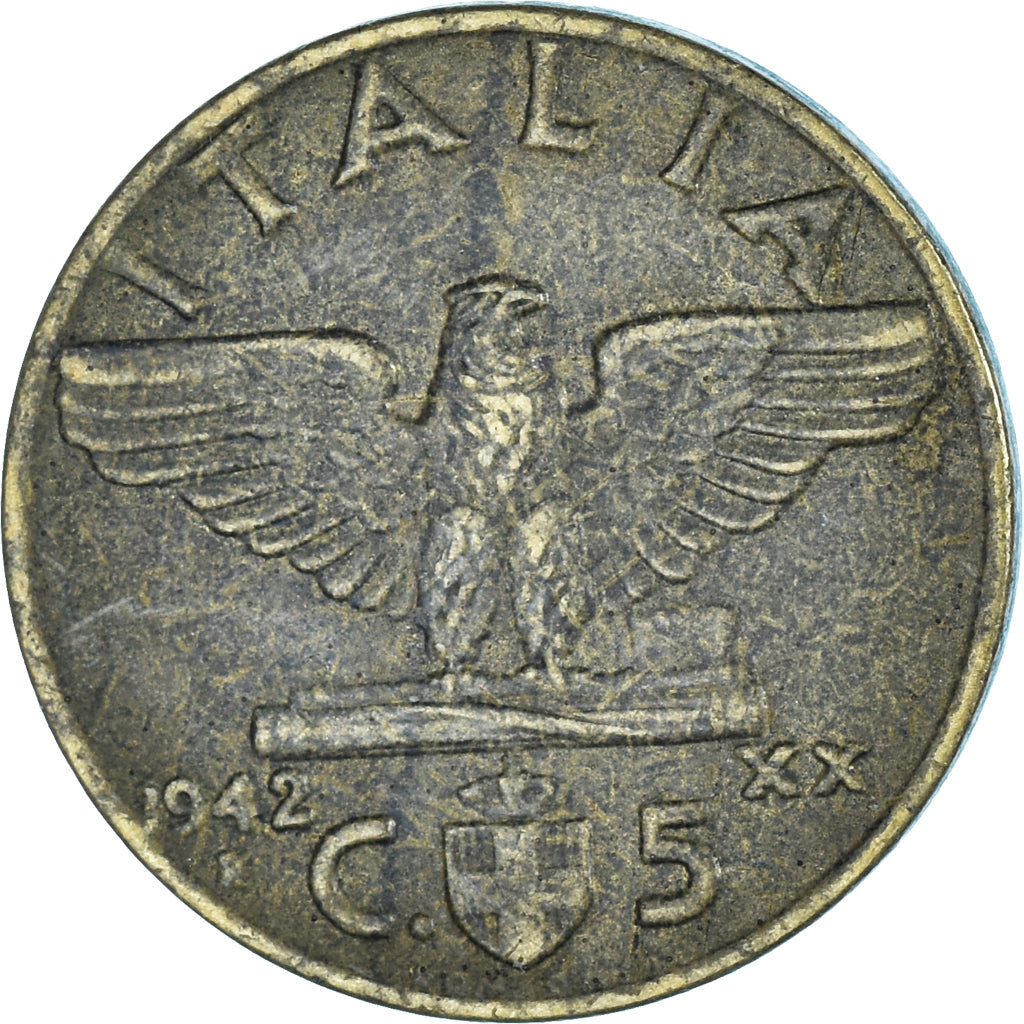 Coin, Italy, 5 Centesimi, 1942