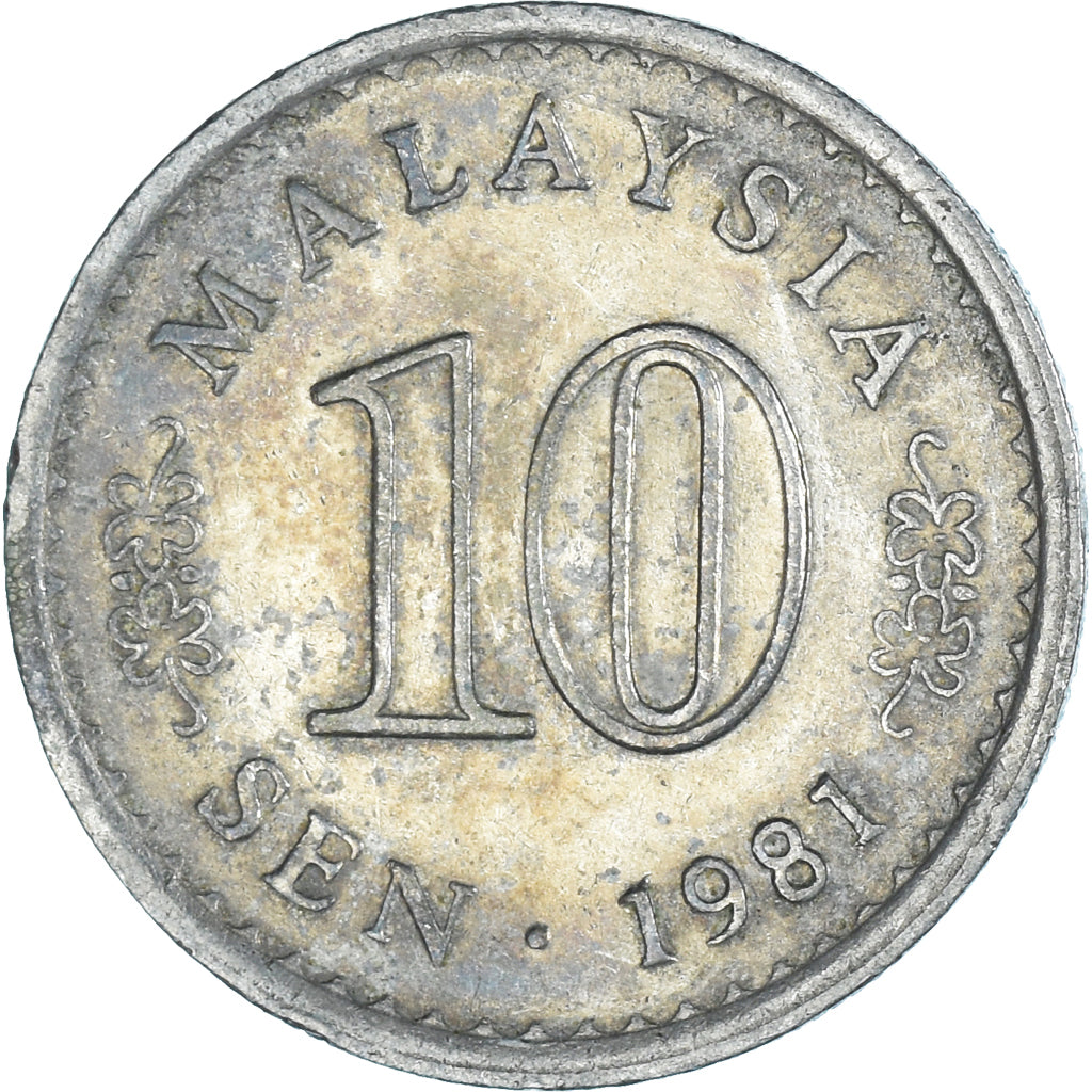 Münze, Malaysia, 10 Sen, 1981