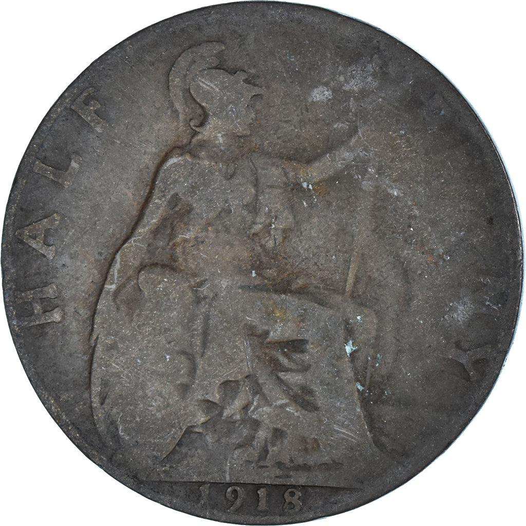 Moeda, Grã-Bretanha, 1/2 Penny, 1918