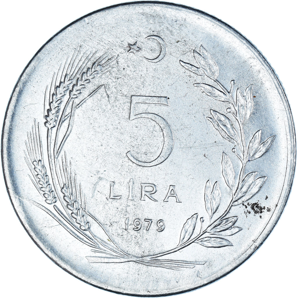 Munten, Turkije, 5 Lira, 1979
