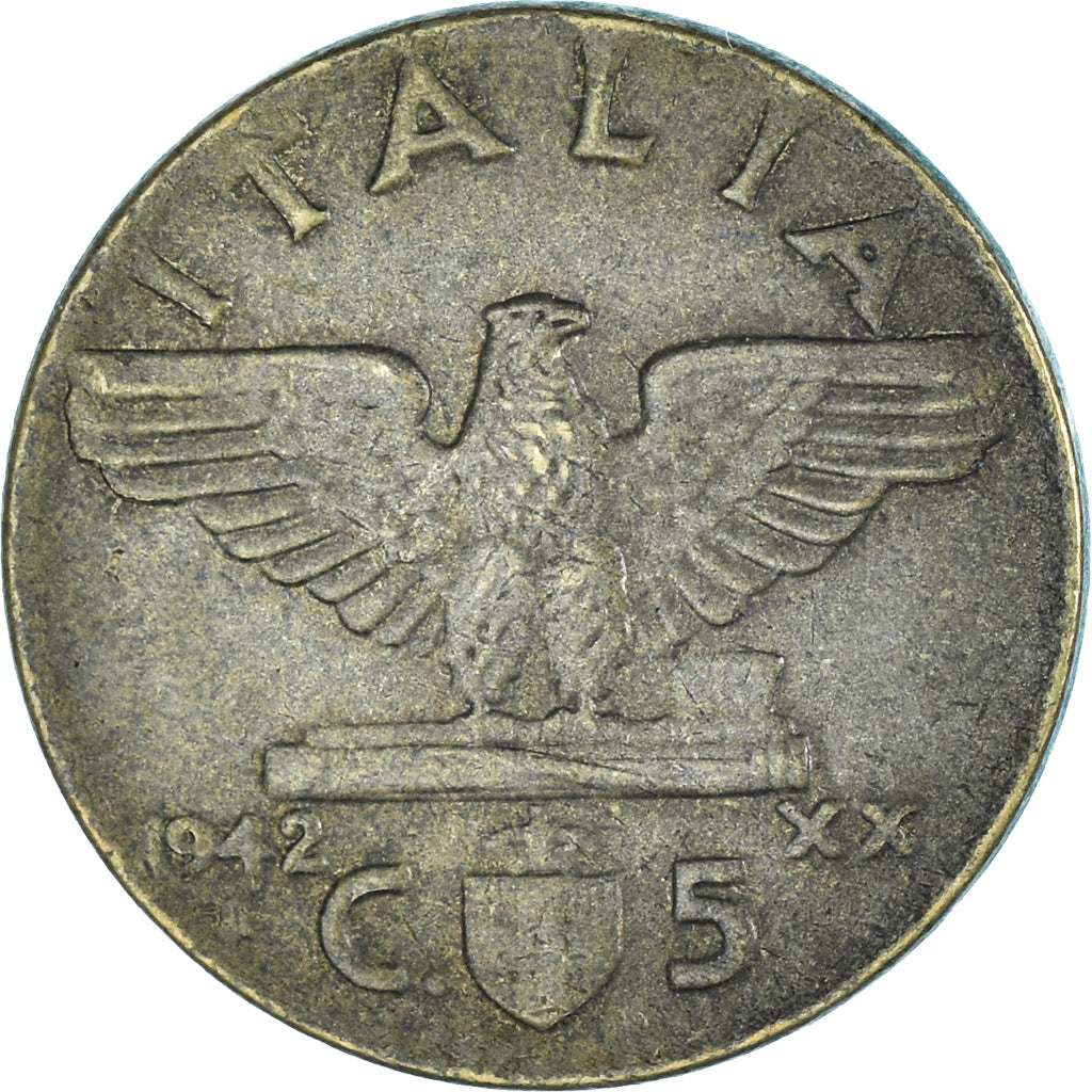Moneda, Italia, 5 Centesimi, 1942