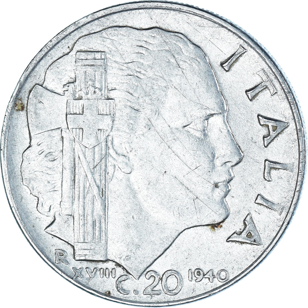 Coin, Italy, 20 Centesimi, 1940