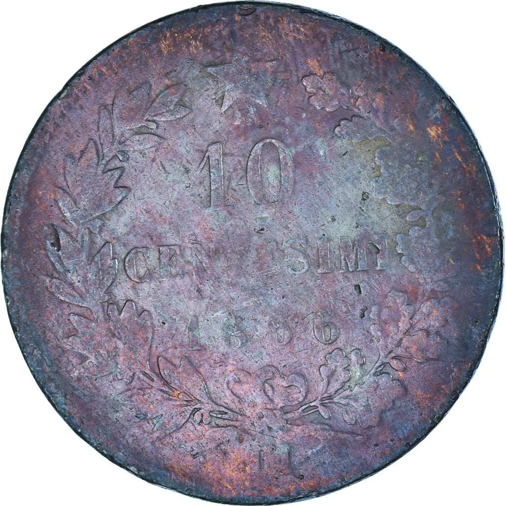 Moeda, Itália, 10 Centesimi, 1866