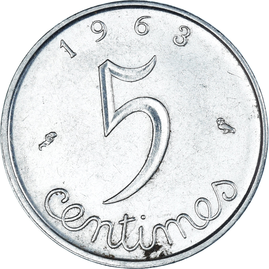 Münze, Frankreich, 5 Centimes, 1963