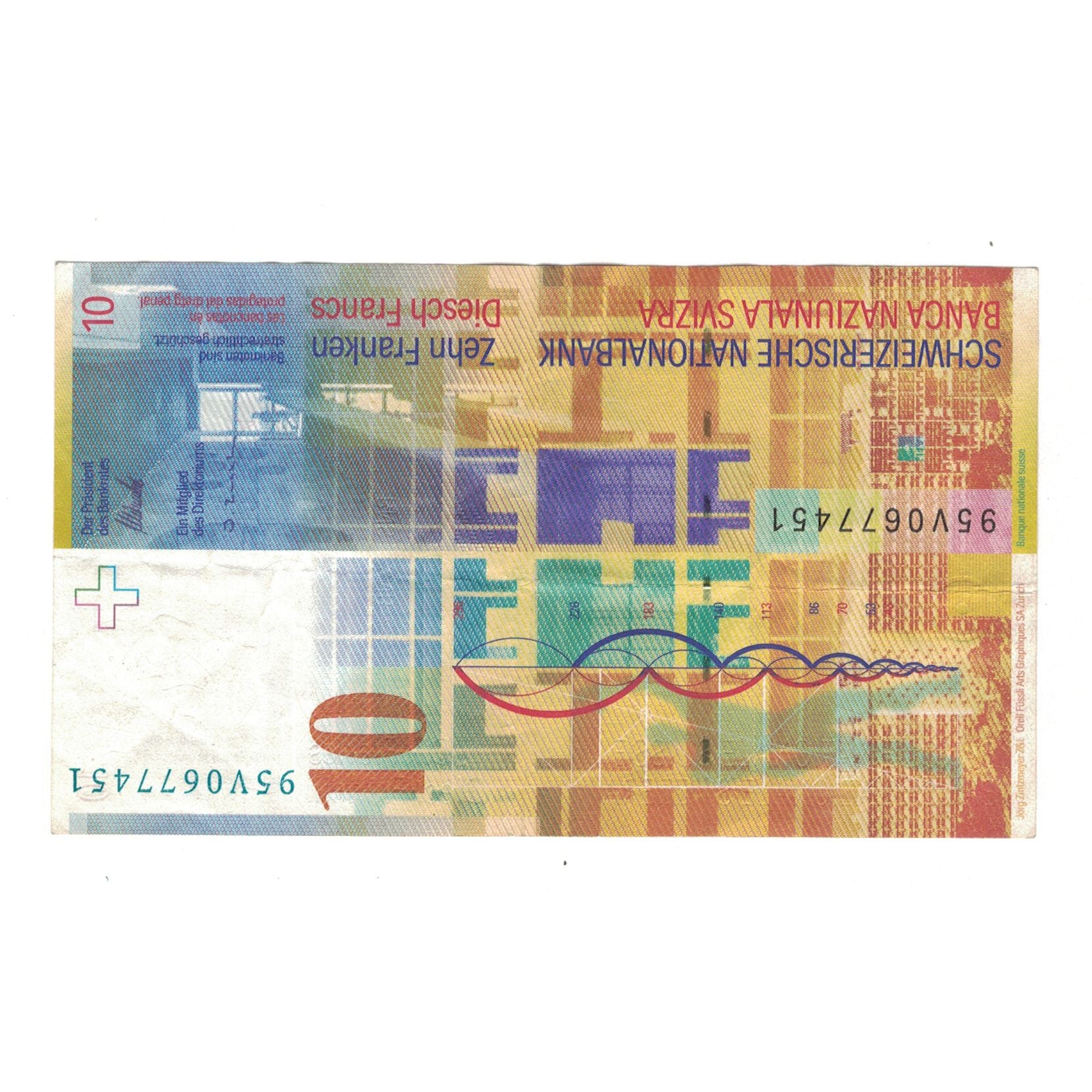 Banknote, Switzerland, 10 Franken, KM:66a, EF(40-45)