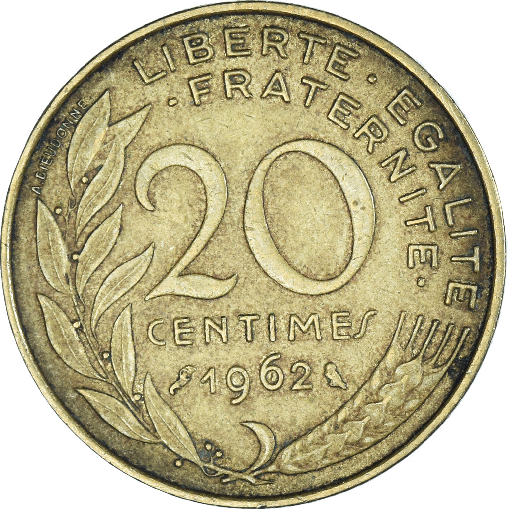 Coin, France, 20 Centimes, 1962