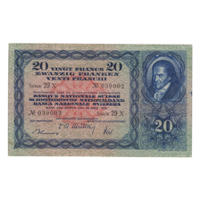 Banknote, Switzerland, 20 Franken, 1952, 1952-03-28, KM:39t, EF(40-45)